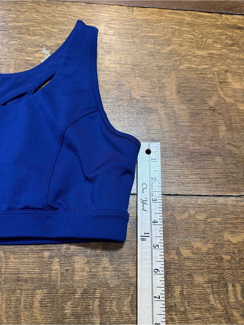 tek gear Navy Blue Racerback Sports Bra sz large high impact‎